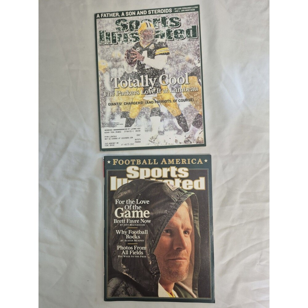 Sports Illustrated Green Bay Packer Brett Favre  Lot 2 Magazines